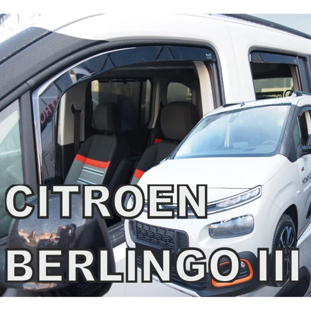 Εικόνα 1 από 7 — ΑΝΕΜΟΘΡΑΥΣΤΕΣ ΓΙΑ CITROEN BERLINGO III/PEUGEOT RIFTER/OPEL COMBO E 4D/5D LOV 2018+ ΣΕΤ ΑΥΤΟΚΙΝΗΤΟΥ ΑΠΟ ΕΥΚΑΜΠΤΟ ΦΙΜΕ ΠΛΑΣΤΙΚΟ HEKO – 4 ΤΕΜ.