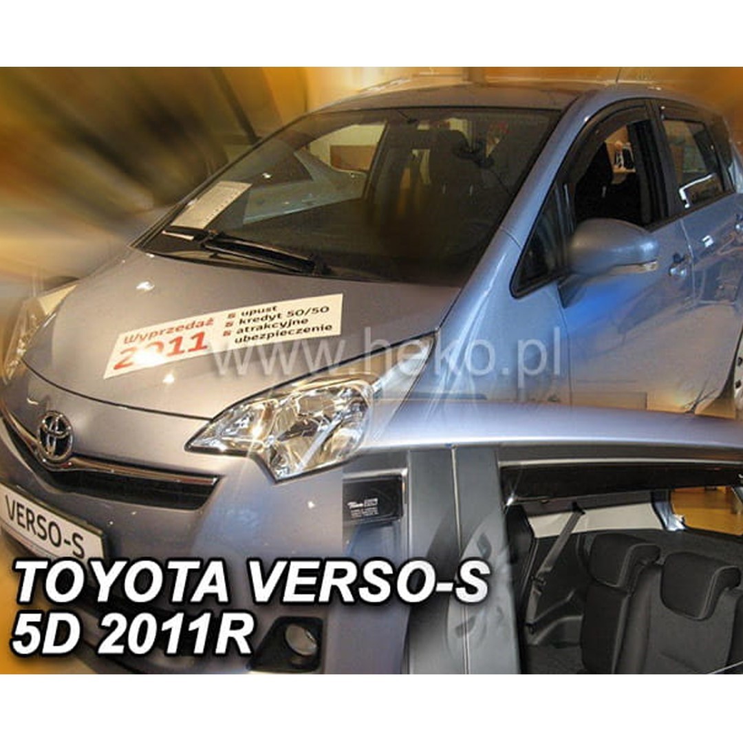 Εικόνα 1 από 5 — ΑΝΕΜΟΘΡΑΥΣΤΕΣ ΓΙΑ TOYOTA VERSO S 5D 2011+ ΣΕΤ ΑΥΤΟΚΙΝΗΤΟΥ ΑΠΟ ΕΥΚΑΜΠΤΟ ΦΙΜΕ ΠΛΑΣΤΙΚΟ HEKO – 4 ΤΕΜ.
