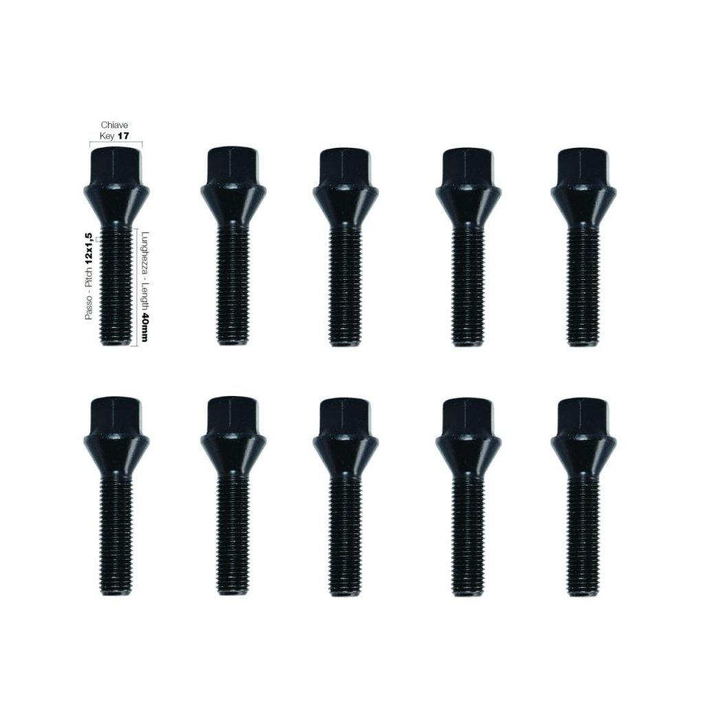 Εικόνα 1 από 1 — ΜΠΟΥΛΟΝΙΑ ΚΩΝΙΚΑ 12×1,50 40mm (17) ΜΑΥΡΑ SIMONI RACING – 10 TEM.