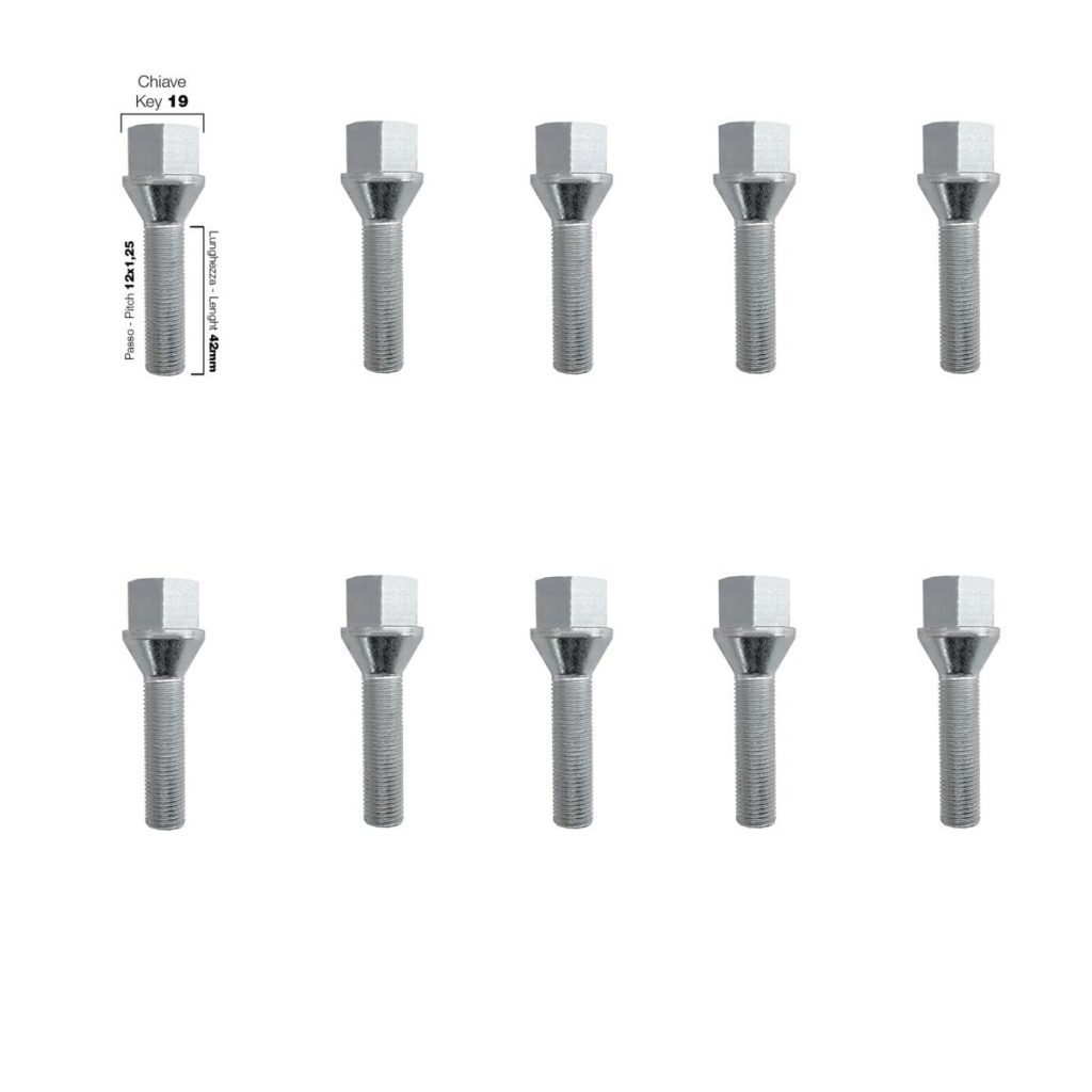 Εικόνα 1 από 2 — ΜΠΟΥΛΟΝΙΑ ΚΩΝΙΚΑ 12×1,25 (42mm) (19) SIMONI RACING – 10 ΤΕΜ.