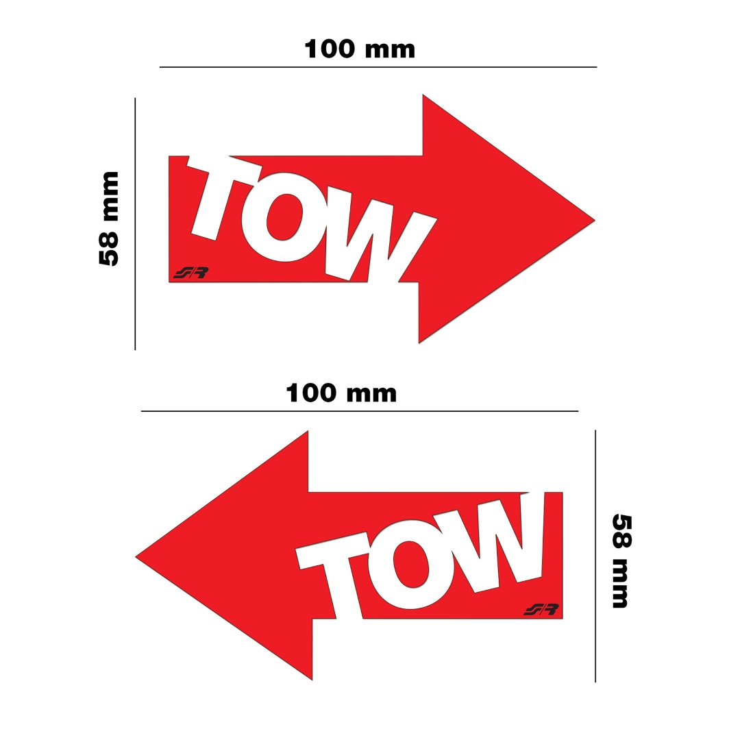 Εικόνα 1 από 1 — ΑΥΤΟΚΟΛΛΗΤΟ TOW ΚΟΚΚΙΝΟ 100x58mm SIMONI RACING – 2 ΤΕΜ.