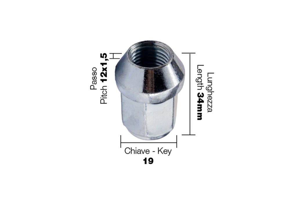 Εικόνα 2 από 4 — Simoni Racing – ΠΑΞΙΜΑΔΙ ΚΩΝΙΚΟ 12×1,5 (34mm) (19) 10ΤΕΜ.