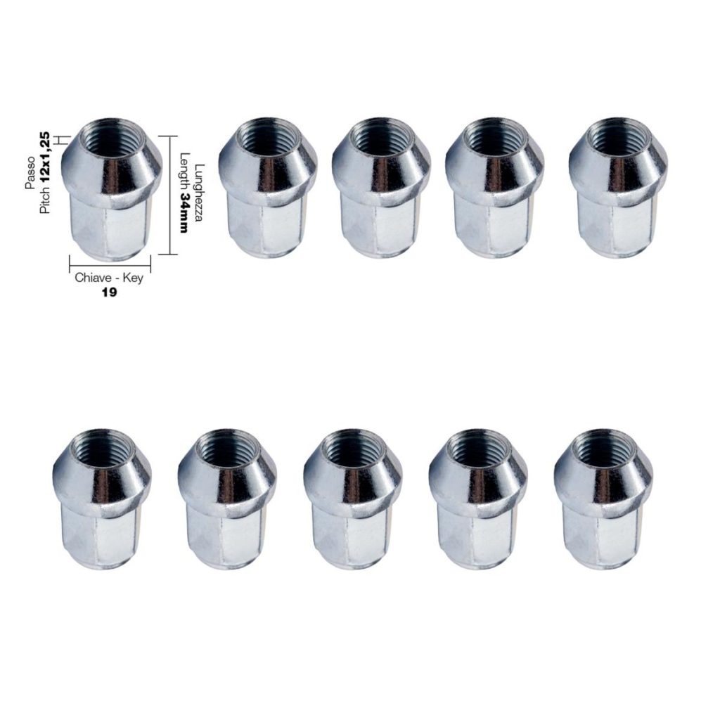 Εικόνα 1 από 3 — Simoni Racing – ΠΑΞΙΜΑΔΙ ΚΩΝΙΚΟ 12×1,25 (34mm) (19) 10ΤΕΜ.