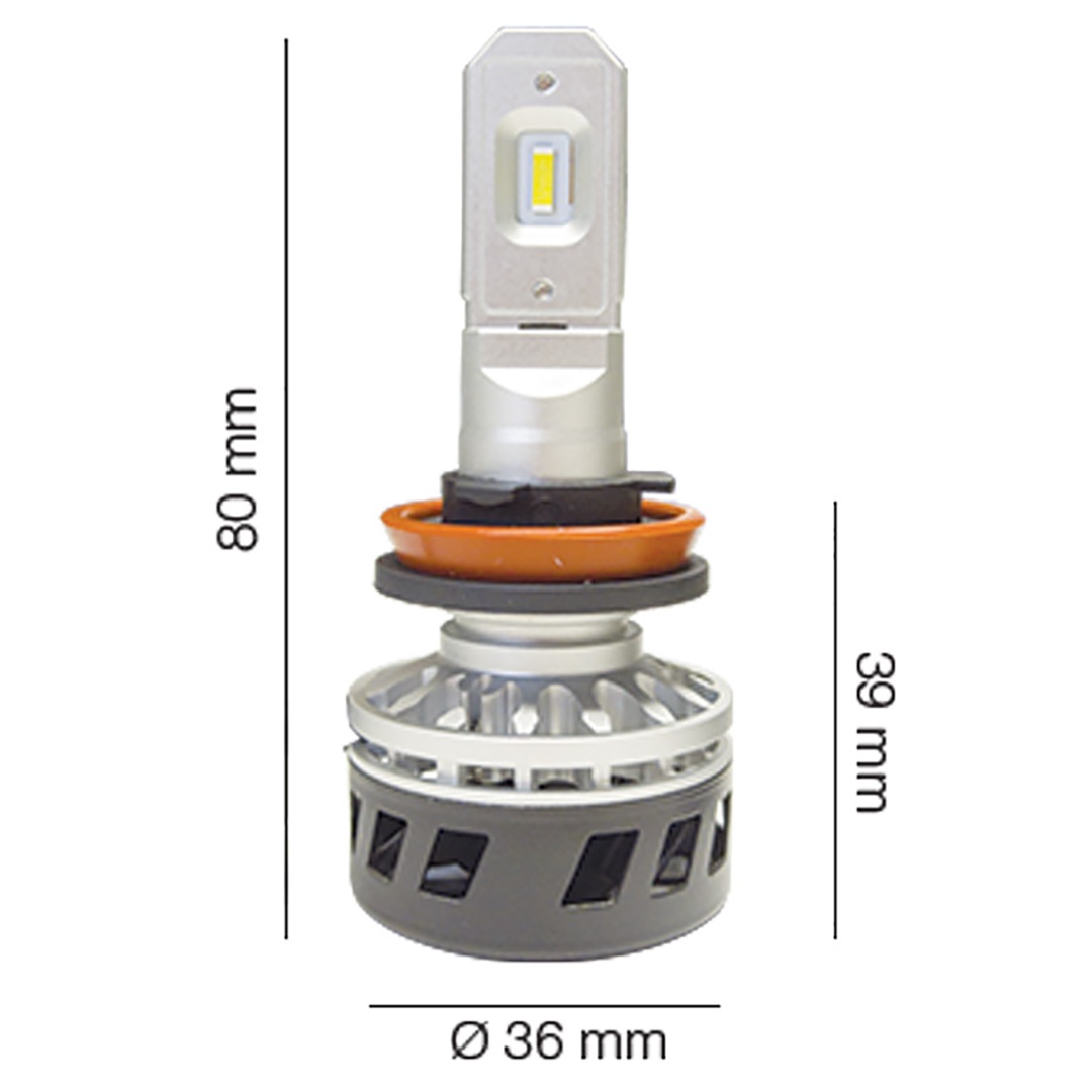 Εικόνα 2 από 5 — H11 9-36V 5.000K 5000lm 25W MATRIX LED KIT (ΜΕ ΨΥΚΤΡΑ ΑΝΕΜΙΣΤΗΡΑΚΙ) 2ΤΕΜ.