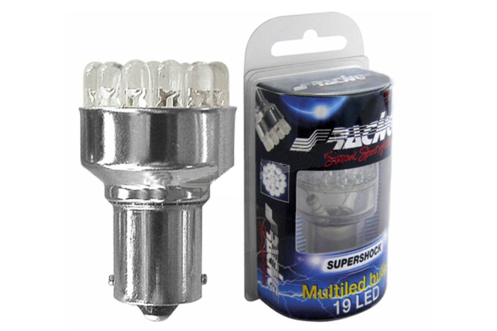 Εικόνα 1 από 1 — BA15s ΛΑΜΠΑ ΜΕ 19LED ΚΟΚΚΙΝΟ SIMONI RACING – 1 TEM.