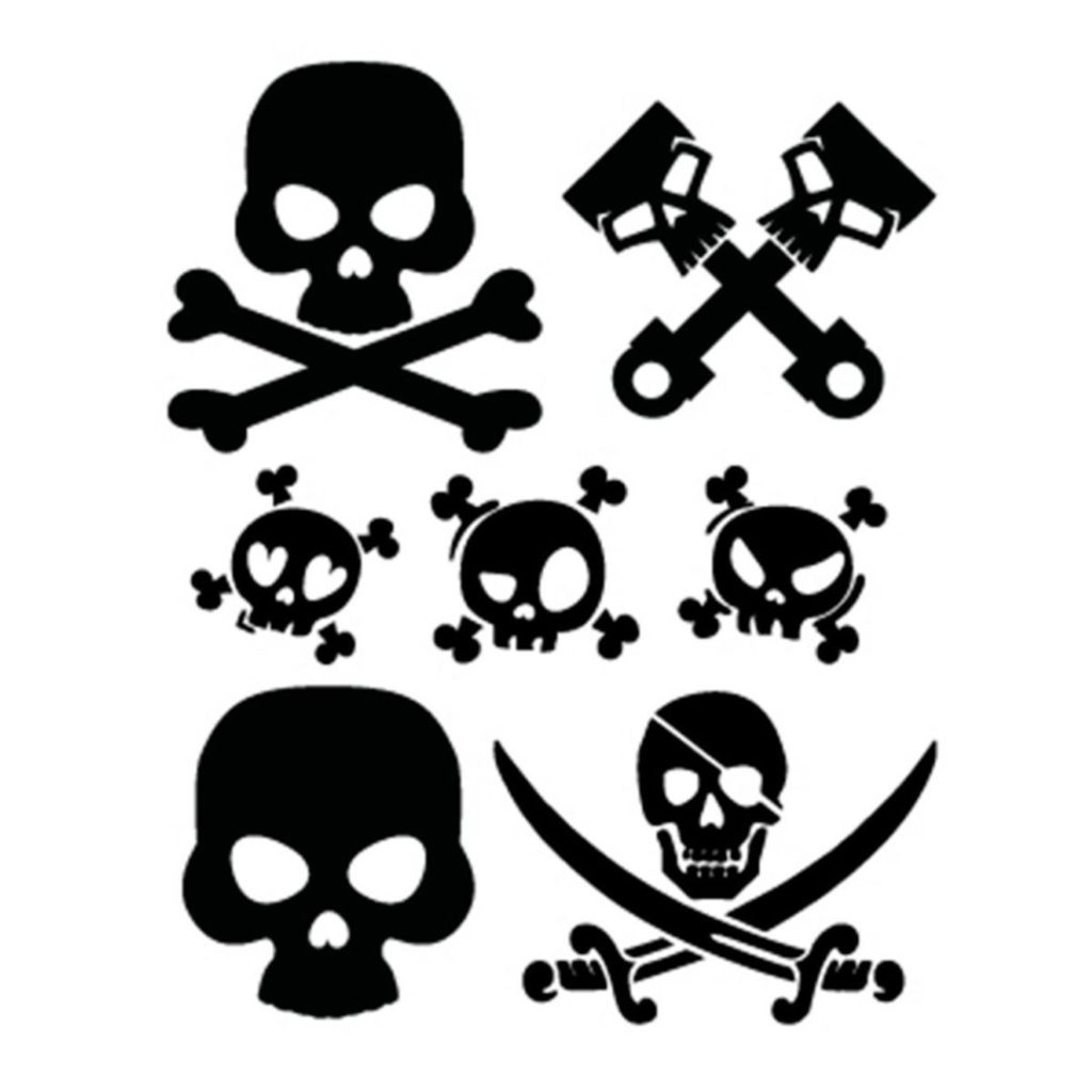 Εικόνα 1 από 1 — ΑΥΤΟΚΟΛΛΗΤΑ ΝΕΚΡΟΚΕΦΑΛΕΣ SKULLS (ΦΥΛΛΟ 12 Χ 10 cm) – 7 ΤΕΜ.
