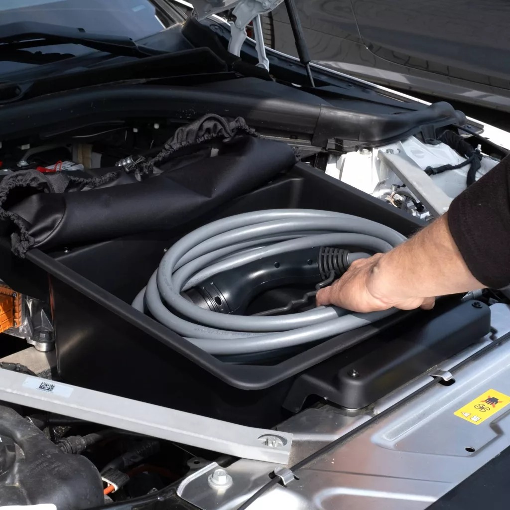 Εικόνα 4 από 8 — Rati – Frunk BMW i4 eDrive35 eDrive40 2022> χωρίς M Sport ανάρτηση πρακτικός Εμπρός Αποθηκευτικός Χώρος 20L για Καλώδια Φόρτισης και Καθημερινή Οργάνωση – 1 Τεμ. (V01901/RT)
