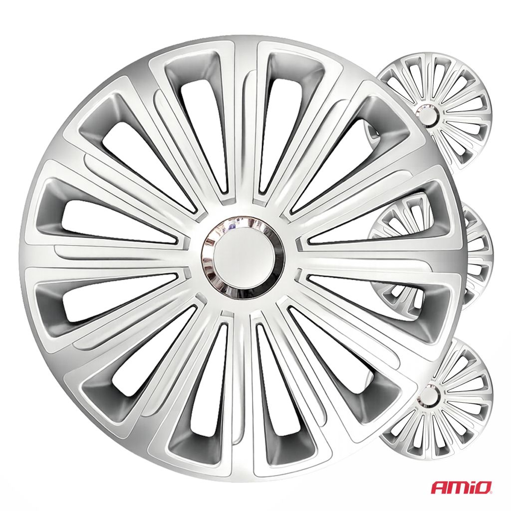 Εικόνα 1 από 4 — Amio – Τάσια Τροχών 14″ Trend RC Ασημί για Αναβάθμιση Εμφάνισης & Καθημερινή Χρήση – Σετ 4 Τεμ. (6896/AM)