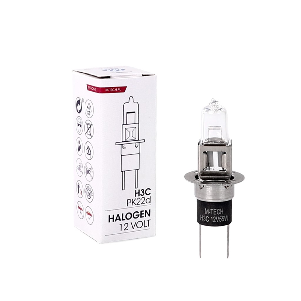 Εικόνα 1 από 3 — ΛΑΜΠΑ H3C PK22D 12V 55W ΑΛΟΓΟΝΟΥ M-TECH -1 ΤΕΜ.