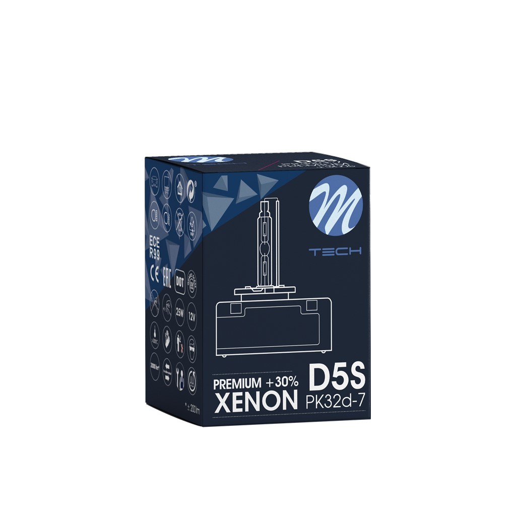 Εικόνα 3 από 3 — ΛΑΜΠΑ ΧΕΝΟΝ D5S 12V 25W 4.300K PREMIUM XENON +30%. M-TECH – 1 TEM.