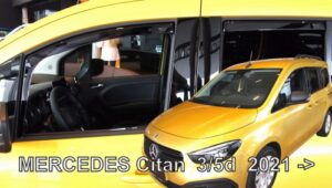 ΑΝΕΜΟΘΡΑΥΣΤΕΣ ΓΙΑ MERCEDES CITAN 5D 2021+ ΣΕΤ ΑΥΤΟΚΙΝΗΤΟΥ ΑΠΟ ΕΥΚΑΜΠΤΟ ΦΙΜΕ ΠΛΑΣΤΙΚΟ HEKO - 4 ΤΕΜ.