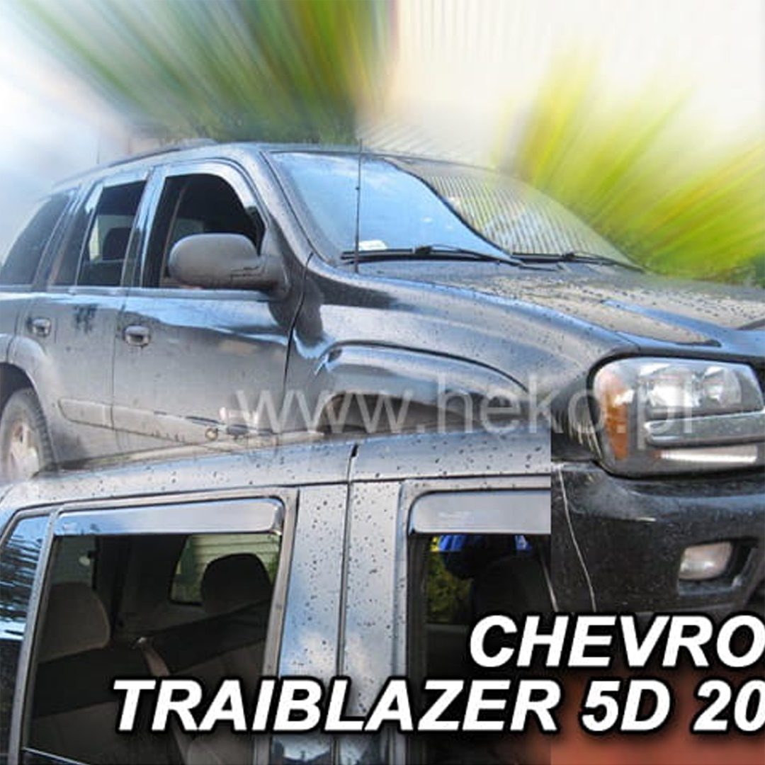 Εικόνα 1 από 5 — ΑΝΕΜΟΘΡΑΥΣΤΕΣ ΓΙΑ CHEVROLET TRAIBLAZER 5D 2002-2009R ΣΕΤ ΑΥΤΟΚΙΝΗΤΟΥ ΑΠΟ ΕΥΚΑΜΠΤΟ ΦΙΜΕ ΠΛΑΣΤΙΚΟ HEKO – 4 ΤΕΜ.