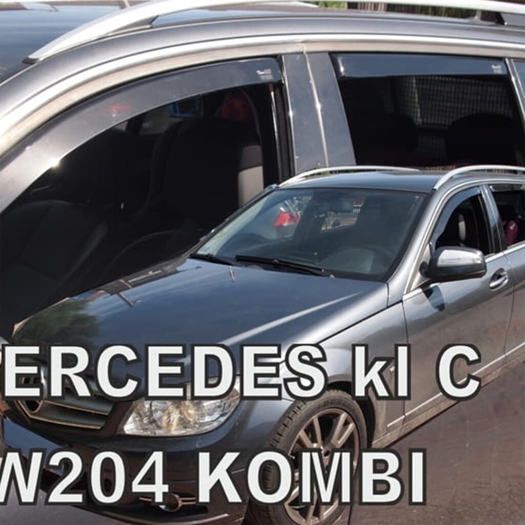 Εικόνα 1 από 5 — ΑΝΕΜΟΘΡΑΥΣΤΕΣ ΓΙΑ MERCEDES C-KLAS W204 5D S/ W 03/2007-2014 ΤΑΞΙ / COMBI ΣΕΤ ΑΥΤΟΚΙΝΗΤΟΥ ΑΠΟ ΕΥΚΑΜΠΤΟ ΦΙΜΕ ΠΛΑΣΤΙΚΟ HEKO – 4 ΤΕΜ.