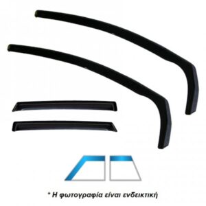 ΑΝΕΜΟΘΡΑΥΣΤΕΣ ΓΙΑ ALFA ROMEO 147 5D 2001-2008 ΣΕA2:A56Τ ΑΥΤΟΚΙΝΗΤΟΥ ΑΠΟ ΕΥΚΑΜΠΤΟ ΦΙΜΕ ΠΛΑΣΤΙΚΟ HEKO - 4 ΤΕΜ.
