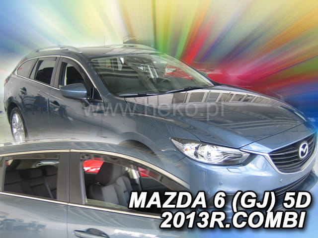 Εικόνα 1 από 6 — ΑΝΕΜΟΘΡΑΥΣΤΕΣ ΓΙΑ MAZDA 6 GJ 5D COMBI 08/2013+ ΣΕΤ ΑΥΤΟΚΙΝΗΤΟΥ ΑΠΟ ΕΥΚΑΜΠΤΟ ΦΙΜΕ ΠΛΑΣΤΙΚΟ HEKO – 4 ΤΕΜ.
