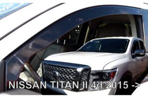 ΑΝΕΜΟΘΡΑΥΣΤΕΣ ΓΙΑ NISSAN TITAN 4D 2015+ ΖΕΥΓΑΡΙ ΑΠΟ ΕΥΚΑΜΠΤΟ ΦΙΜΕ ΠΛΑΣΤΙΚΟ HEKO - 2 ΤΕΜ.