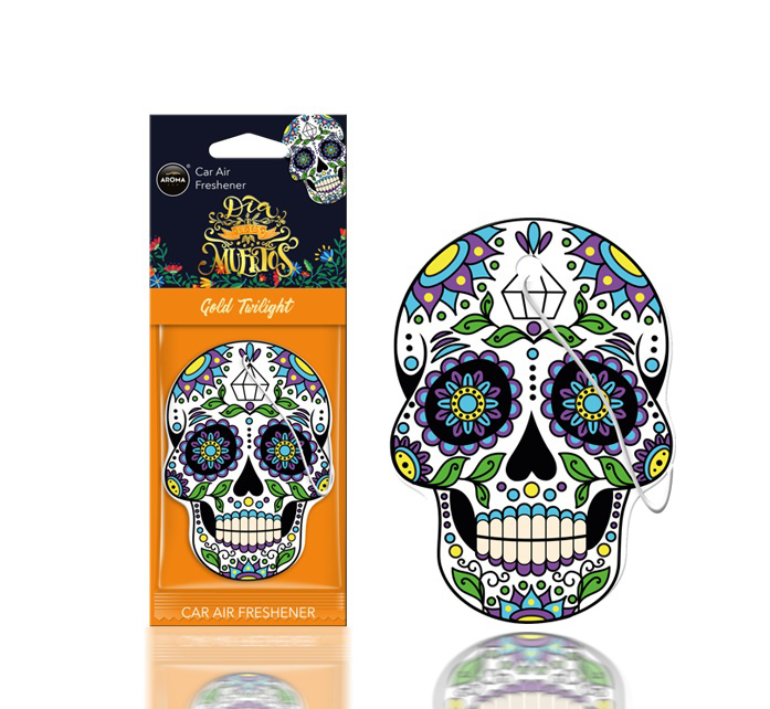 Εικόνα 1 από 1 — Amio – ΑΡΩΜΑΤΙΚΟ ΚΡΕΜΑΣΤΟ AROMA CAR MUERTOS GOLD TATTOO – 1 TEM. (A83117/AM)