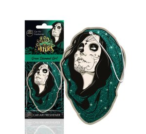 Amio - ΑΡΩΜΑΤΙΚΟ ΚΡΕΜΑΣΤΟ AROMA CAR MUERTOS GREEN DIAMONT GIRL - 1 TEM. (A83279/AM)