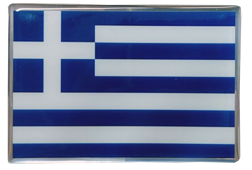 Εικόνα 1 από 3 — GREECE ΑΥΤΟΚΟΛΛΗΤΗ ΕΛΛΗΝΙΚΗ ΣΗΜΑΙΑ 10 X 6,8 cm ΜΠΛΕ/ΛΕΥΚΟ/ΧΡΩΜΙΟ ΜΕ ΕΠΙΚΑΛΥΨΗ ΣΜΑΛΤΟΥ- 1 ΤΕΜ.