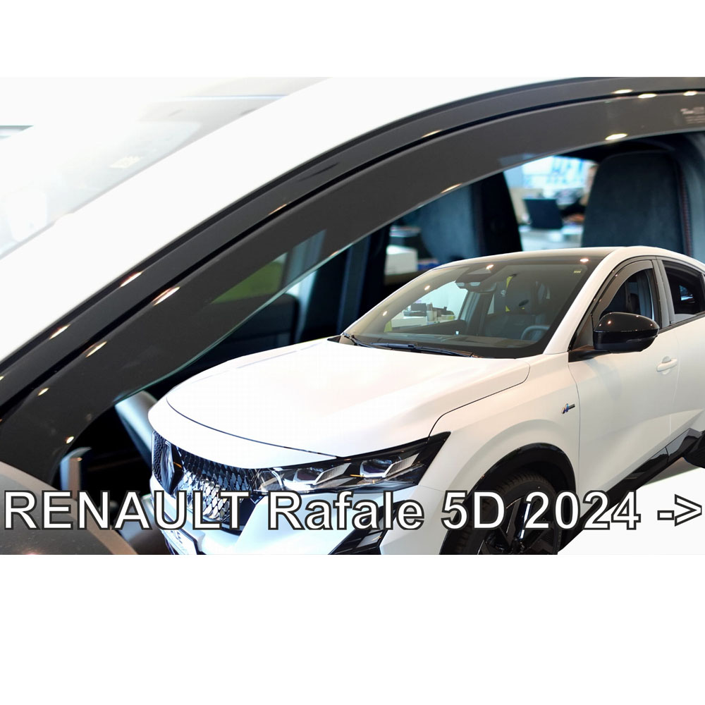 Εικόνα 1 από 6 — ΑΝΕΜΟΘΡΑΥΣΤΕΣ ΓΙΑ RENAULT RAFALE 5D 2024+ ΣΕΤ ΑΥΤΟΚΙΝΗΤΟΥ ΑΠΟ ΕΥΚΑΜΠΤΟ ΦΙΜΕ ΠΛΑΣΤΙΚΟ HEKO – 4 ΤΕΜ.