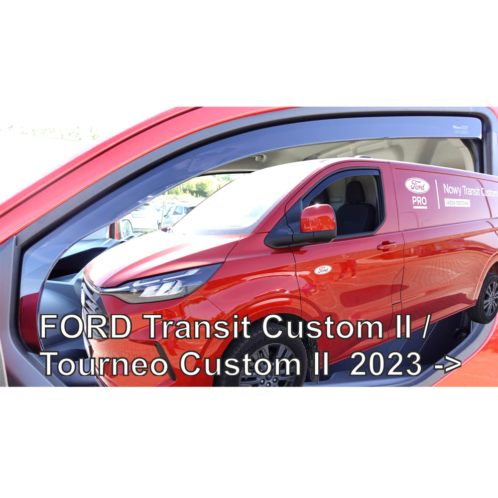 Εικόνα 1 από 5 — ΑΝΕΜΟΘΡΑΥΣΤΕΣ ΓΙΑ FORD TRANSIT CUSTOM / TOURNEO CUSTOM 2023+ ΖΕΥΓΑΡΙ ΑΠΟ ΕΥΚΑΜΠΤΟ ΦΙΜΕ ΠΛΑΣΤΙΚΟ HEKO – 2 ΤΕΜ.