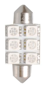 ΛΑΜΠΑΚΙΑ ΠΛΑΦΟΝΙΕΡΑΣ C5W/C10W 12V 1,44W SV8,5 36mm PREMIUM LED 6xSMD5050 ΜΠΛΕ M-TECH - 1 ΤΕΜ.