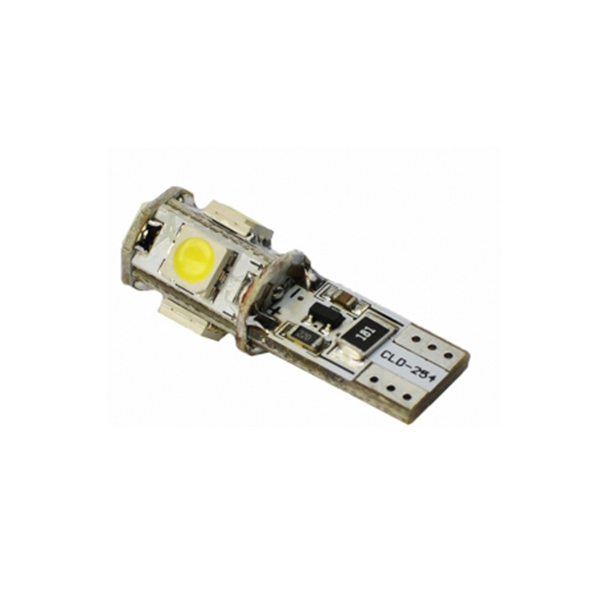 Εικόνα 1 από 2 — Λάμπα W5W 5xSMD 5050 με CAN-BUS 12V Λευκή 2τεμ.