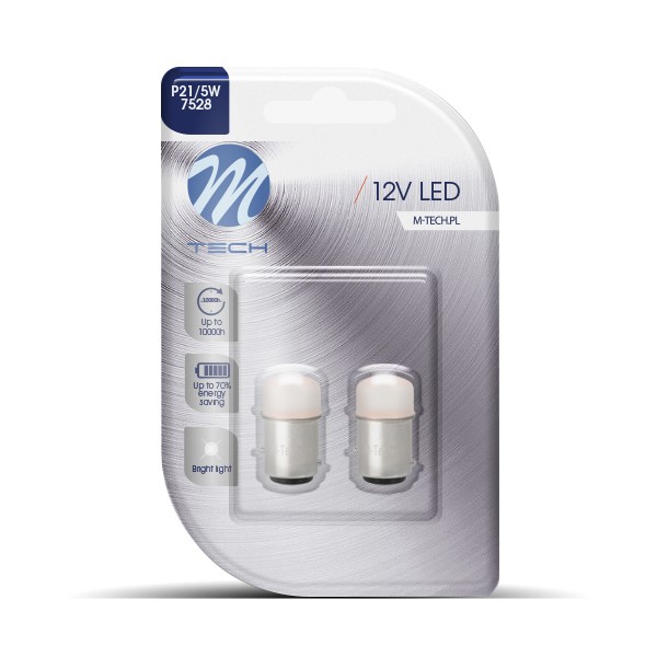Εικόνα 2 από 2 — P21/5W 12V BAY15d 9xSMD3014 LED ΚΟΚΚΙΝΟ BLISTER M-TECH – 2 ΤΕΜ.