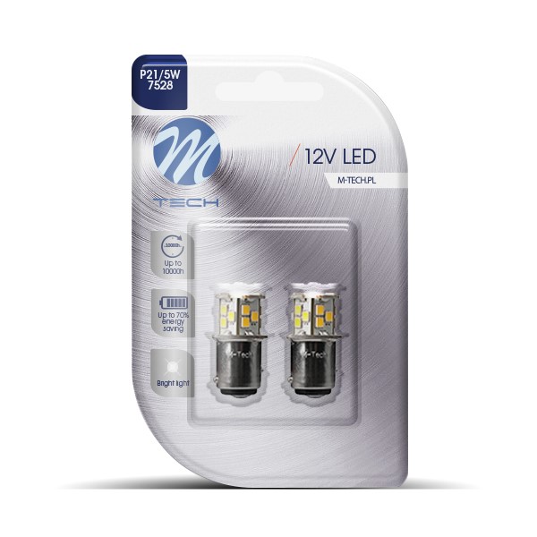 Εικόνα 1 από 1 — P21/5W 12V BAY15d 1,6W 21xSMD2835 LED ΛΕΥΚΟ BLISTER 2ΤΕΜ. M-TECH