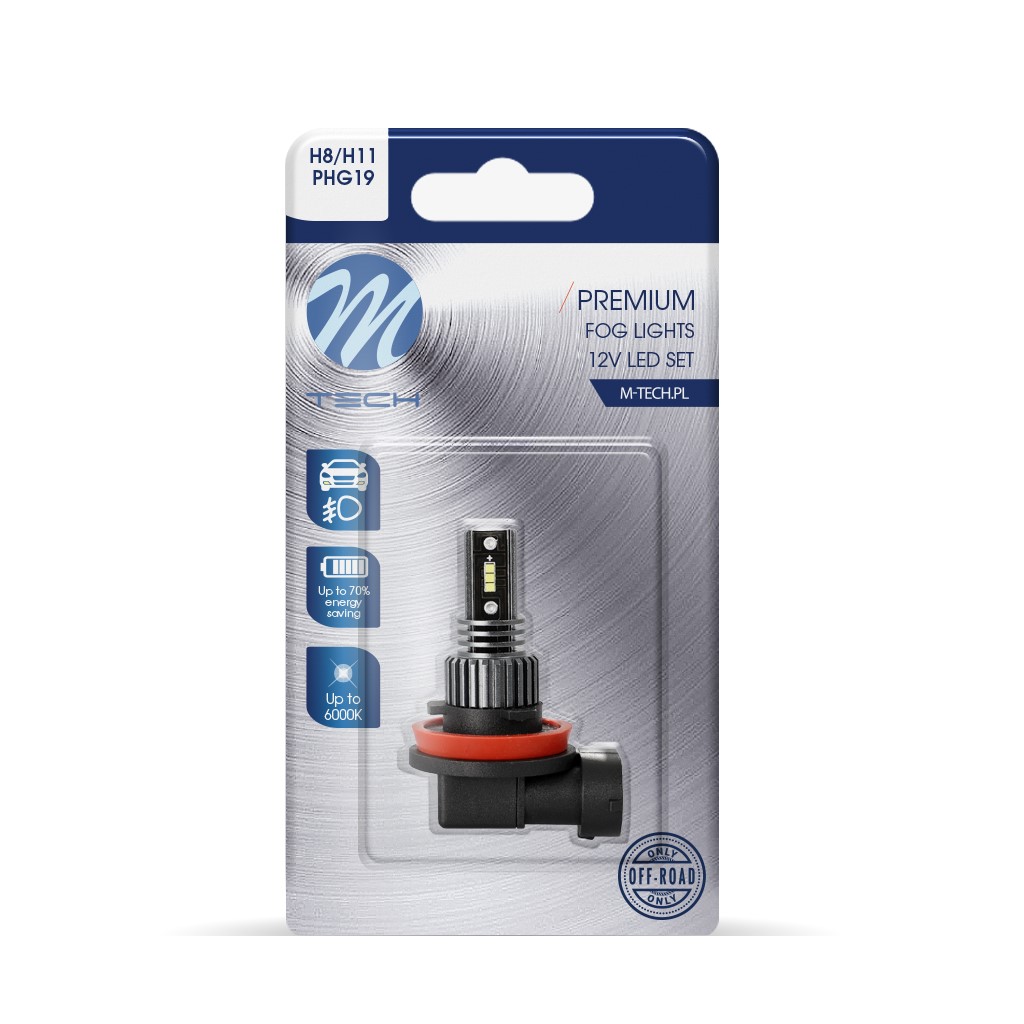 Εικόνα 2 από 2 — H8/H11 12V PGJ19 6xSMD1616 LED 6.000K 280lm PREMIUM FOG LED  M-TECH – 1 ΤΕΜ.