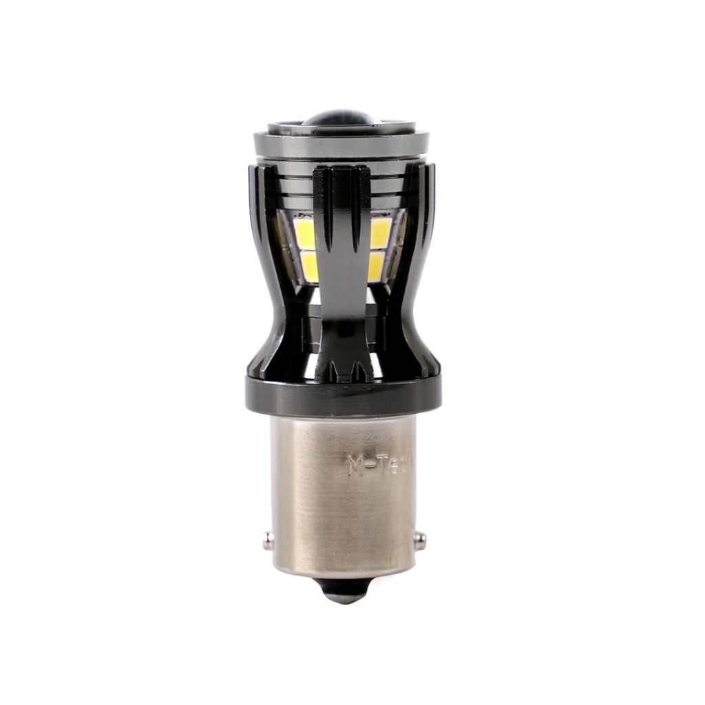 Εικόνα 1 από 2 — P21W 12/24V Ba15s 3,5W 450lm 14xSMD LED CAN-BUS ΛΕΥΚΟ BLISTER M-TECH 1ΤΕΜ.