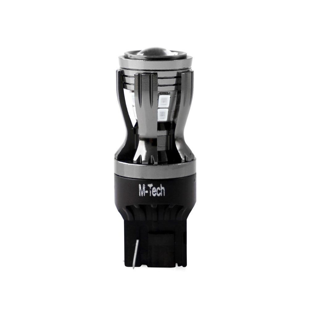 Εικόνα 1 από 2 — W21W (T20) 12/24V W3x16d 14xSMD2835 LED ΚΟΚΚΙΝΟ CAN-BUS BLISTER​  M-TECH – 1 ΤΕΜ.