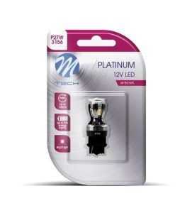 P27W 3156 12/24V W2.5x16d 3,3W 14xSMD LED ΛΕΥΚΟ CANBUS BLISTER M-TECH - 1ΤΕΜ.