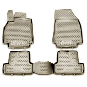ΠΑΤΑΚΙΑ ΣΕ ΣΚΑΦΗ TPE ΛΑΣΤΙΧΟ ΓΙΑ RENAULT MEGANE III 11/2008-2016 ΣΕ ΜΠΕΖ ΧΡΩΜΑ NOVLINE - 4 ΤΕΜ.