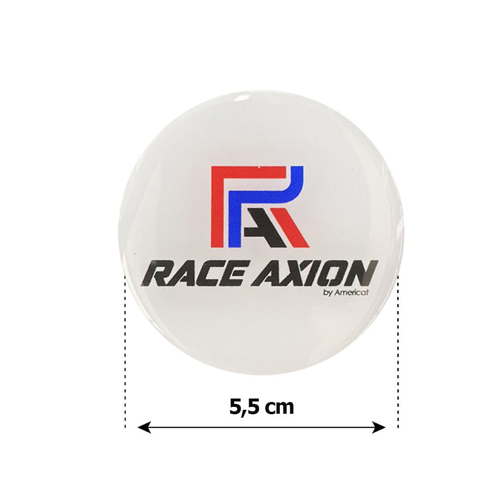 Εικόνα 2 από 3 — Race Axion – Αυτοκόλλητα Ζαντών Σμάλτου διάσταση 5.5cm χρώμα Λευκό/Μπλε/Κόκκινο/Black Για Επιβατικά Αυτοκίνητα – 4 τεμ.