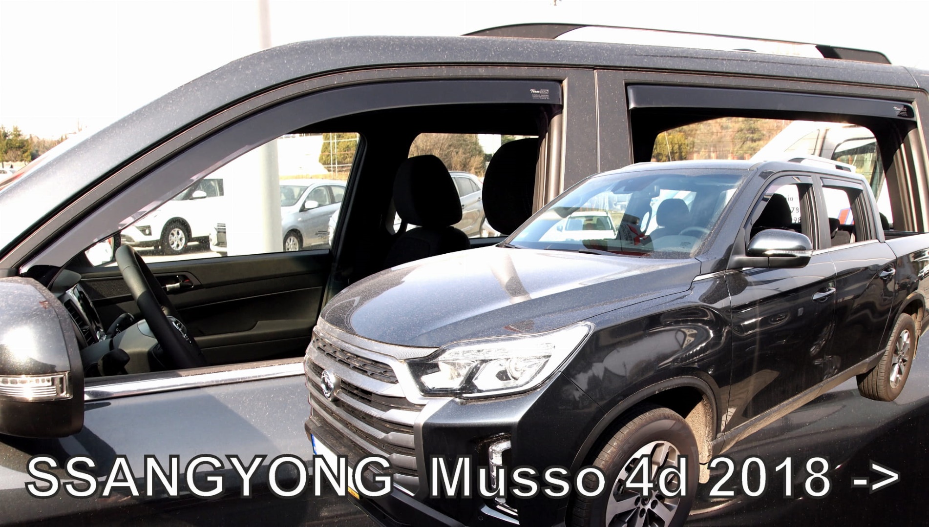 Εικόνα 1 από 6 — ΑΝΕΜΟΘΡΑΥΣΤΕΣ ΓΙΑ SSANGYONG MUSSO 4D 2018+  ΣΕΤ ΑΥΤΟΚΙΝΗΤΟΥ ΑΠΟ ΕΥΚΑΜΠΤΟ ΦΙΜΕ ΠΛΑΣΤΙΚΟ HEKO – 4 ΤΕΜ.
