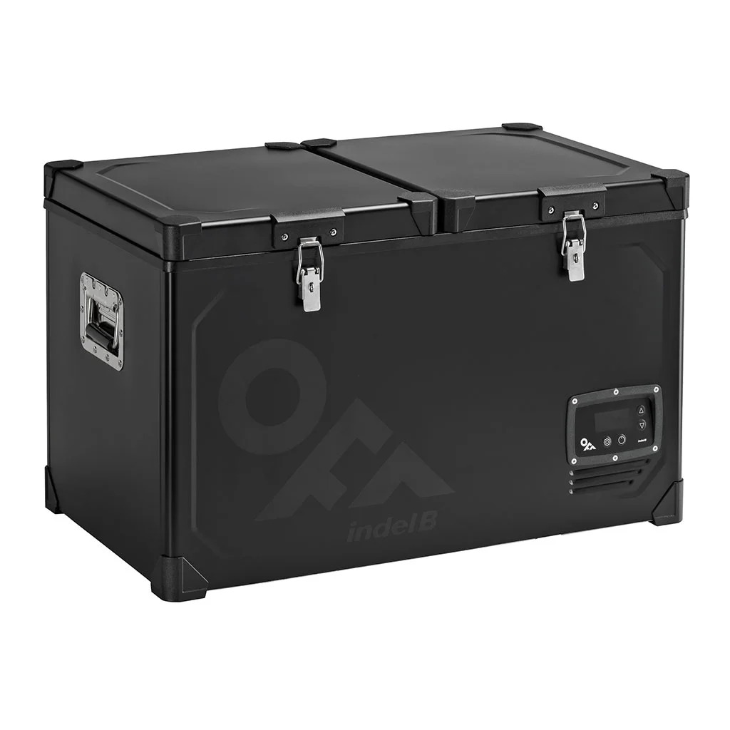 Εικόνα 1 από 4 — ΨΥΓΕΙΟ TB65DD STEEL BLACK ΜΕΤΑΛΛΙΚΟ ΜΕ 2 ΘΑΛΑΜΟΥΣ 60L (36L+24L) 12/24V 85W 499x810x492mm  INDEL B – 1 TEM.
