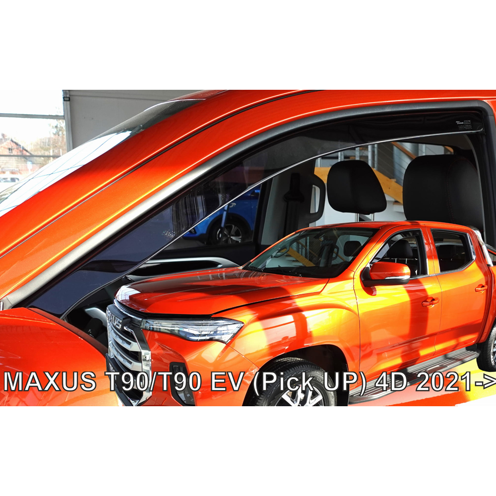 Εικόνα 1 από 4 — ΑΝΕΜΟΘΡΑΥΣΤΕΣ ΓΙΑ MAXUS T90/T90EV PICKUP 4D 2021+ ΖΕΥΓΑΡΙ ΑΠΟ ΕΥΚΑΜΠΤΟ ΦΙΜΕ ΠΛΑΣΤΙΚΟ HEKO – 2 ΤΕΜ