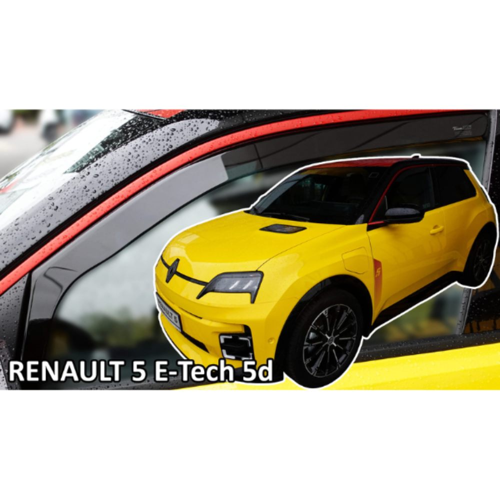 Εικόνα 1 από 4 — ΑΝΕΜΟΘΡΑΥΣΤΕΣ ΓΙΑ RENAULT 5 E-TECH ELECTRIC 5D 2024+ ΖΕΥΓΑΡΙ ΑΠΟ ΕΥΚΑΜΠΤΟ ΦΙΜΕ ΠΛΑΣΤΙΚΟ HEKO – 2 ΤΕΜ.