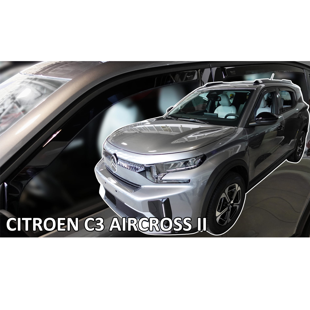 Εικόνα 1 από 4 — ΑΝΕΜΟΘΡΑΥΣΤΕΣ ΓΙΑ CITROEN C3 AIRCROSS / e-C3 AIRCROSS 5D 2024+ ΣΕΤ ΑΥΤΟΚΙΝΗΤΟΥ ΑΠΟ ΕΥΚΑΜΠΤΟ ΦΙΜΕ ΠΛΑΣΤΙΚΟ HEKO – 4 ΤΕΜ.