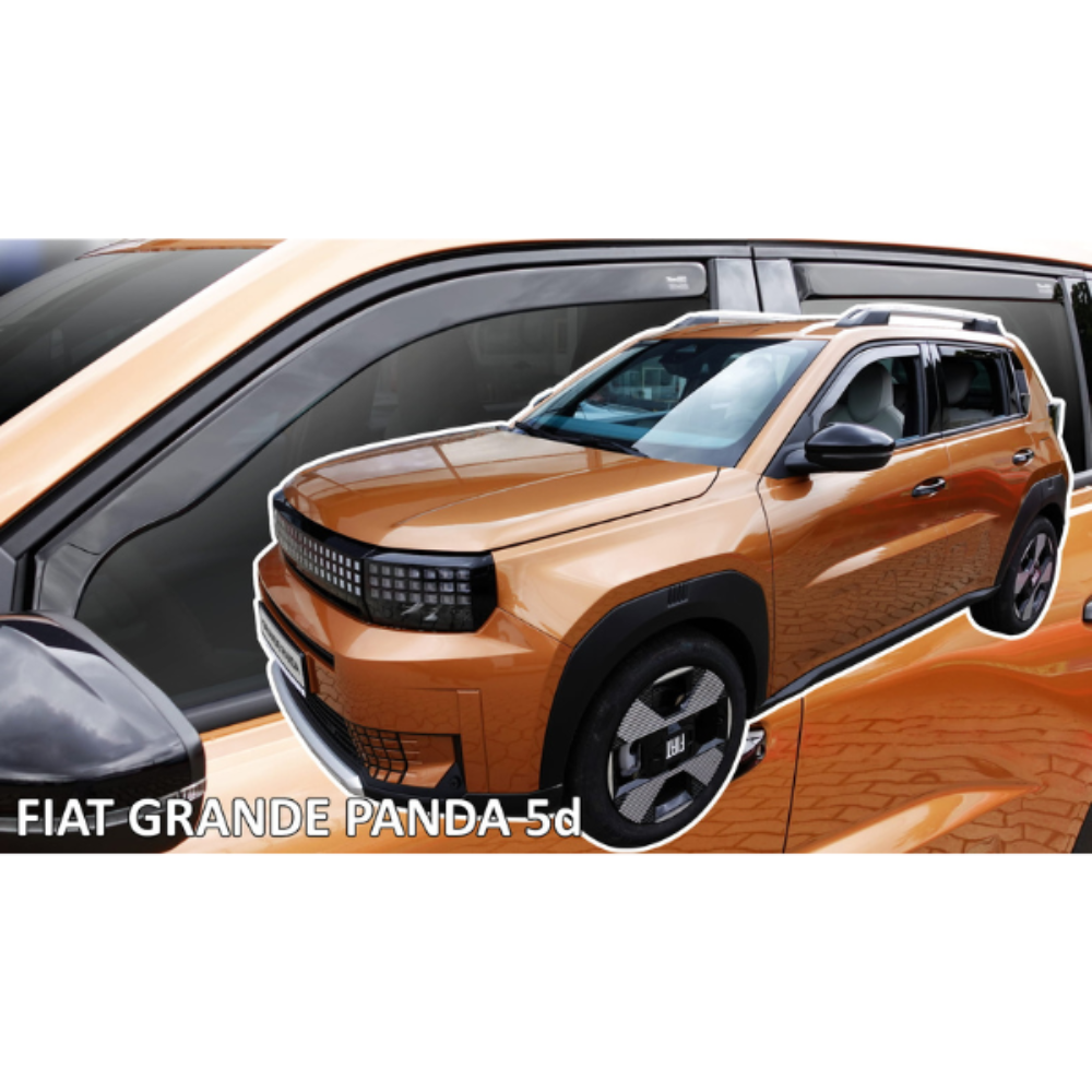 Εικόνα 1 από 4 — ΣΕΤ ΑΝΕΜΟΘΡΑΥΣΤΕΣ ΓΙΑ FIAT GRANDE PANTA /GRANDE PANTA HYBRID /GRANDE PANDA ELECTRIC 5D 2025+ ΖΕΥΓΑΡΙ ΑΠΟ ΕΥΚΑΜΠΤΟ ΦΙΜΕ ΠΛΑΣΤΙΚΟ HEKO