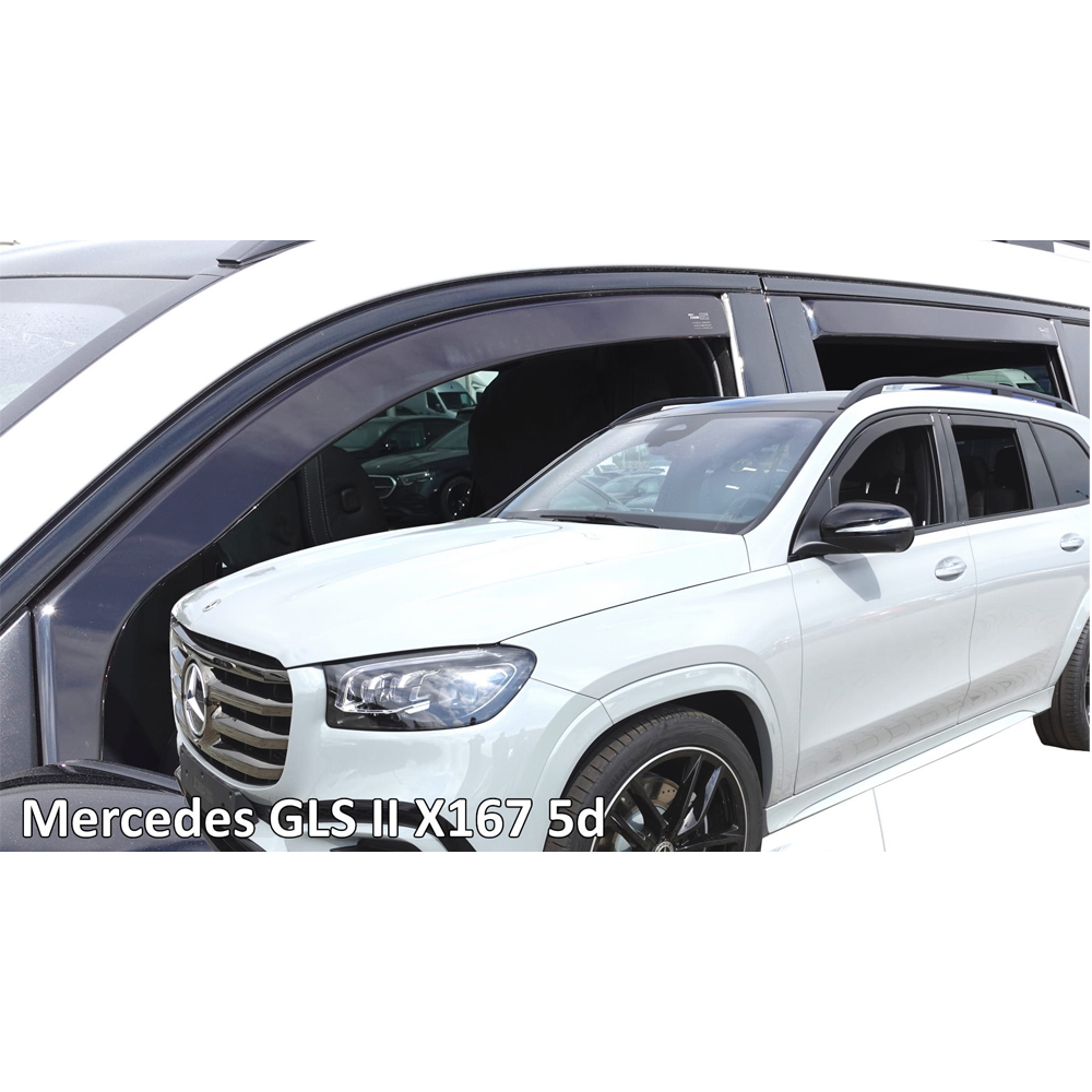 Εικόνα 1 από 6 — ΑΝΕΜΟΘΡΑΥΣΤΕΣ ΓΙΑ MERCEDES GLS X167 5D 2019+ ΣΕΤ ΑΥΤΟΚΙΝΗΤΟΥ ΑΠΟ ΕΥΚΑΜΠΤΟ ΦΙΜΕ ΠΛΑΣΤΙΚΟ HEKO – 4 ΤΕΜ
