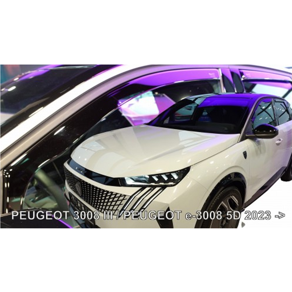 Εικόνα 1 από 6 — ΑΝΕΜΟΘΡΑΥΣΤΕΣ ΓΙΑ PEUGEOT 3008 III 5D 2023+ / E-3008 III 5D 2023+ ΣΕΤ ΑΥΤΟΚΙΝΗΤΟΥ ΑΠΟ ΕΥΚΑΜΠΤΟ ΦΙΜΕ ΠΛΑΣΤΙΚΟ HEKO – 4 ΤΕΜ.