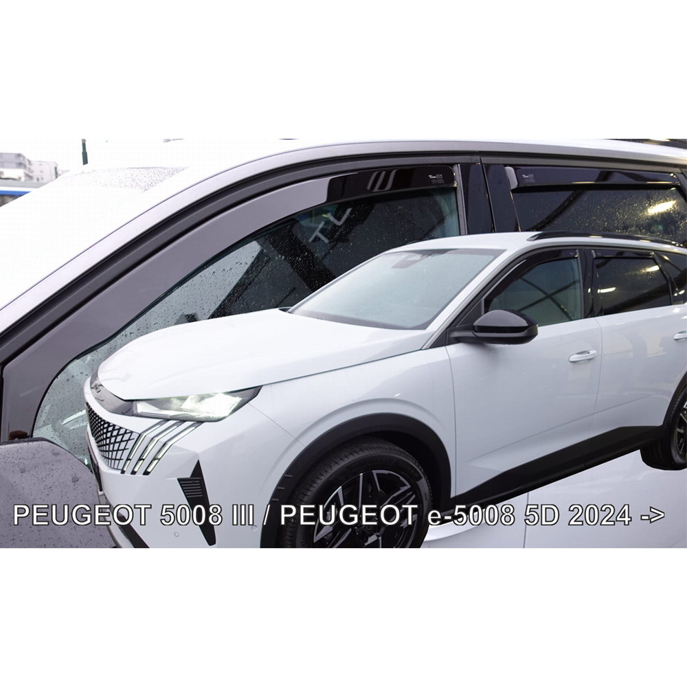 Εικόνα 1 από 4 — ΑΝΕΜΟΘΡΑΥΣΤΕΣ ΓΙΑ PEUGEOT 5008 III 5D 2024+ / E-5008 III 5D 2024+ ΣΕΤ ΑΥΤΟΚΙΝΗΤΟΥ ΑΠΟ ΕΥΚΑΜΠΤΟ ΦΙΜΕ ΠΛΑΣΤΙΚΟ HEKO – 4 ΤΕΜ.