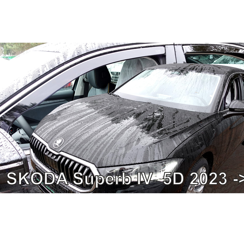 Εικόνα 1 από 4 — ΑΝΕΜΟΘΡΑΥΣΤΕΣ ΓΙΑ SKODA SUPERB IV 5D LIFTBACK 2023+ ΣΕΤ ΑΥΤΟΚΙΝΗΤΟΥ ΑΠΟ ΕΥΚΑΜΠΤΟ ΦΙΜΕ ΠΛΑΣΤΙΚΟ HEKO – 4 ΤΕΜ.