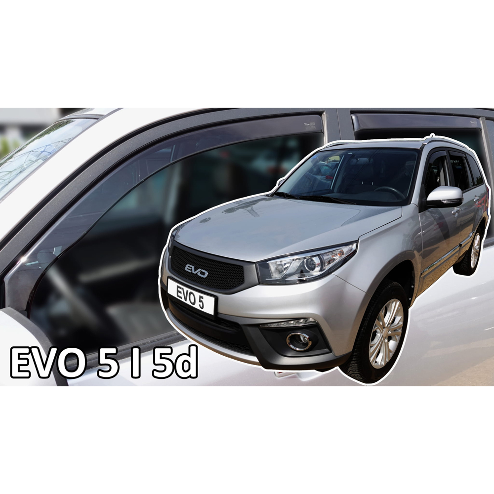 Εικόνα 1 από 4 — ΑΝΕΜΟΘΡΑΥΣΤΕΣ ΓΙΑ EVO 5 5D 2020-2022 ΣΕΤ ΑΥΤΟΚΙΝΗΤΟΥ ΑΠΟ ΕΥΚΑΜΠΤΟ ΦΙΜΕ ΠΛΑΣΤΙΚΟ HEKO – 4 ΤΕΜ.