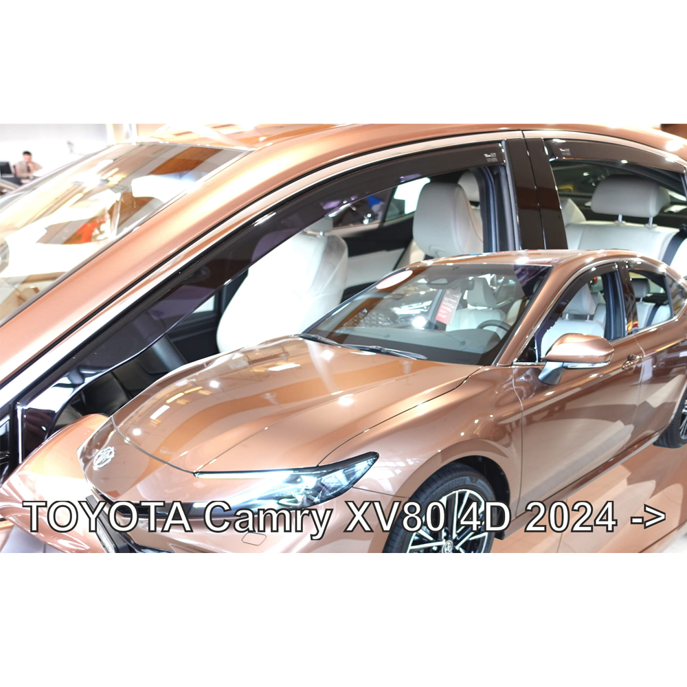 Εικόνα 1 από 4 — ΑΝΕΜΟΘΡΑΥΣΤΕΣ ΓΙΑ TOYOTA CAMRY XV80 4D SEDAN 2024+ ΣΕΤ ΑΥΤΟΚΙΝΗΤΟΥ ΑΠΟ ΕΥΚΑΜΠΤΟ ΦΙΜΕ ΠΛΑΣΤΙΚΟ HEKO – 4 ΤΕΜ.