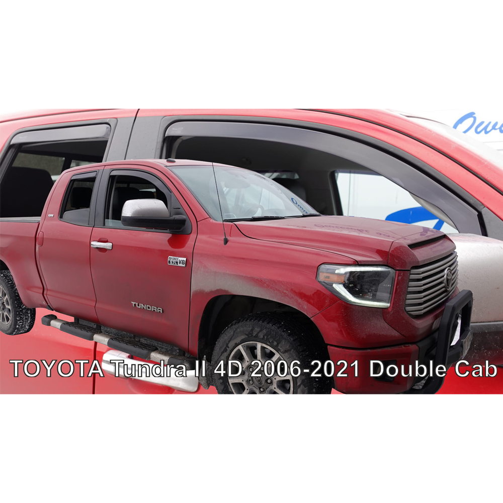 Εικόνα 1 από 1 — ΑΝΕΜΟΘΡΑΥΣΤΕΣ ΓΙΑ TOYOTA TUNDRA II 4D 2006-2021 ΔΙΠΛΗ ΚΑΜΠΙΝΑ ΣΕΤ ΑΥΤΟΚΙΝΗΤΟΥ ΑΠΟ ΕΥΚΑΜΠΤΟ ΦΙΜΕ ΠΛΑΣΤΙΚΟ HEKO – 4 ΤΕΜ.