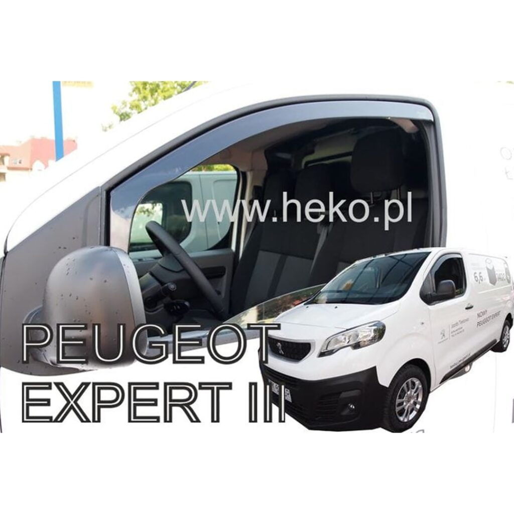 Εικόνα 2 από 8 — ΑΝΕΜΟΘΡΑΥΣΤΕΣ ΓΙΑ CITROEN JUMPY 3 / SPACETOURER / TOYOTA PROACE 2 / PEUGEOT EXPERT 3 / TRAVELLER 2016+ / OPEL VIVARO 3 2019+ ΖΕΥΓΑΡΙ VAN ΑΠΟ ΕΥΚΑΜΠΤΟ ΦΙΜΕ ΠΛΑΣΤΙΚΟ HEKO – 2 ΤΕΜ.