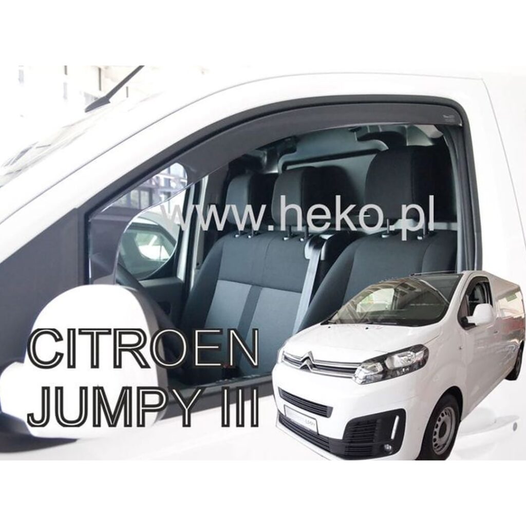 Εικόνα 6 από 8 — ΑΝΕΜΟΘΡΑΥΣΤΕΣ ΓΙΑ CITROEN JUMPY 3 / SPACETOURER / TOYOTA PROACE 2 / PEUGEOT EXPERT 3 / TRAVELLER 2016+ / OPEL VIVARO 3 2019+ ΖΕΥΓΑΡΙ VAN ΑΠΟ ΕΥΚΑΜΠΤΟ ΦΙΜΕ ΠΛΑΣΤΙΚΟ HEKO – 2 ΤΕΜ.